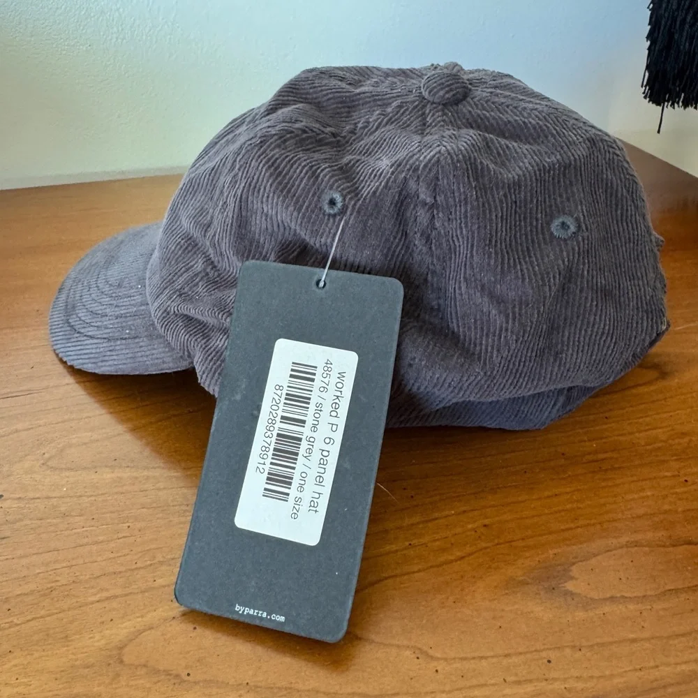 Parra Worked P 6 Panel Hat Corduroy Cap with Logo - Picture 6 of 8